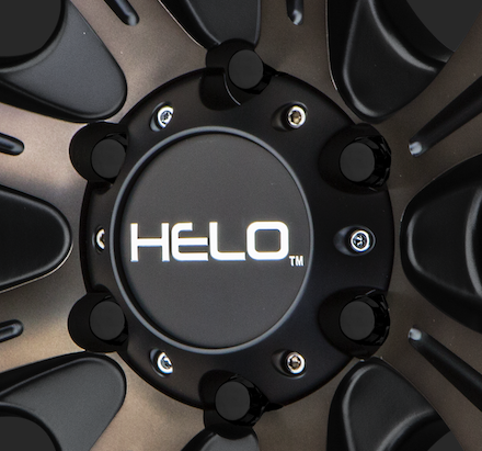 HELO CAP 6X135 LUG H34 - SATIN BLACK