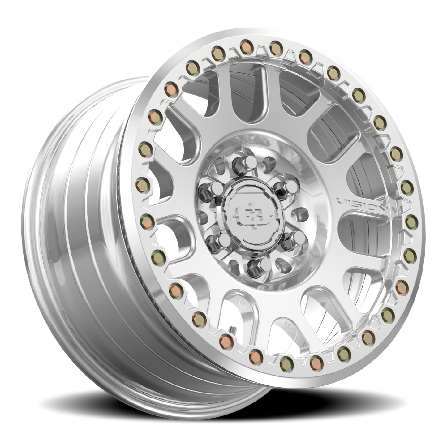 17x9 Vision 111BL F-Nemesis Polished FORGED BEADLOCK Wheel 6x135 (26mm)