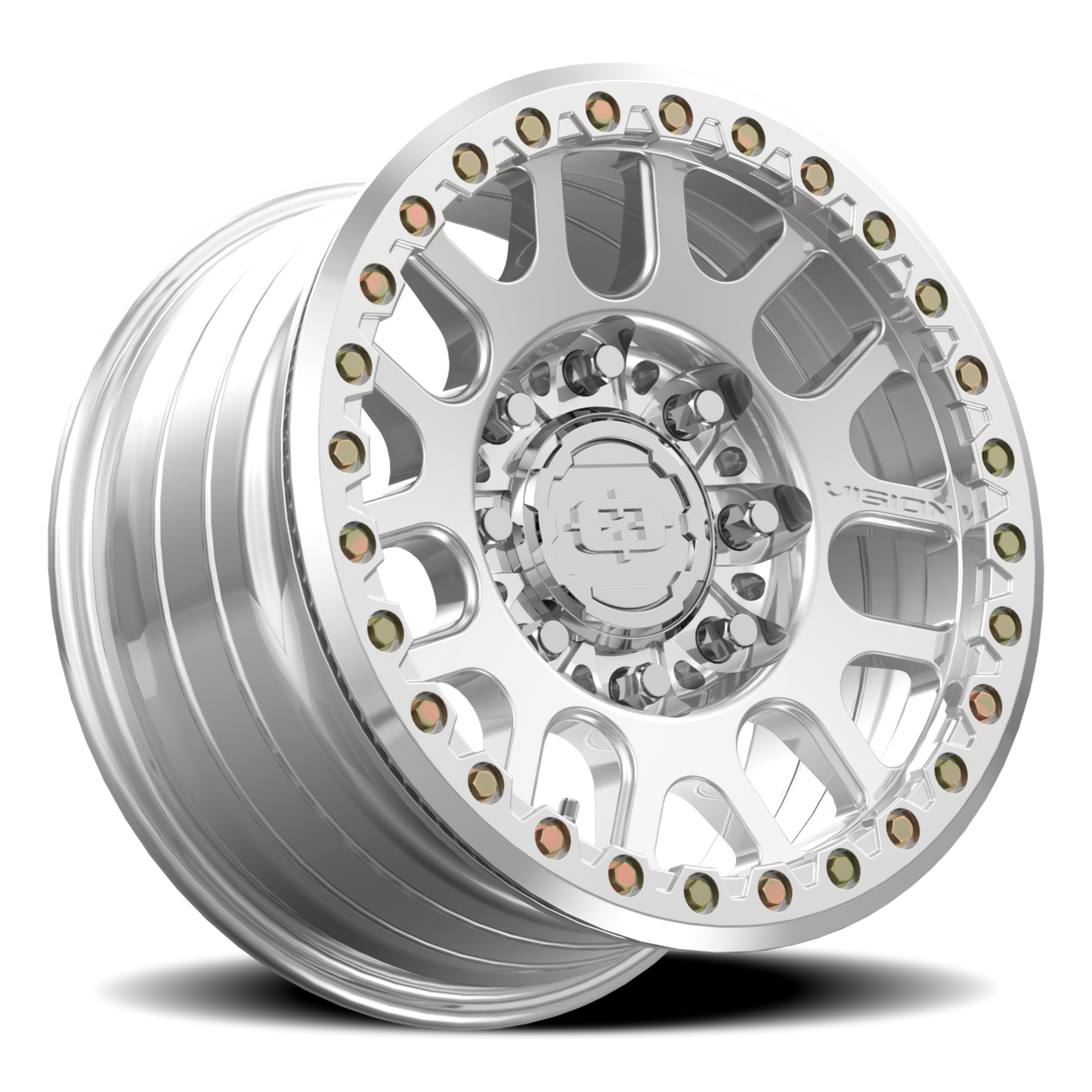 17x9 Vision 111BL F-Nemesis Polished FORGED BEADLOCK Wheel 8x6.5 (26mm)