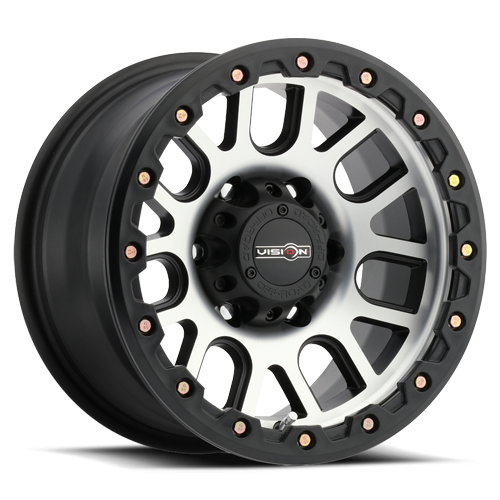 17x9 Vision Off-Road 111 Nemesis Blk Machine Wheel 8x6.5 (-12mm)