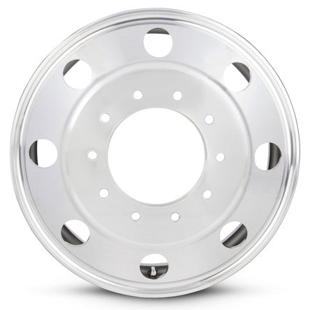 19.5x6 Road Roady RRW-F550A Silver Aluminum DUALLY Wheel 10x225 (136.39mm)