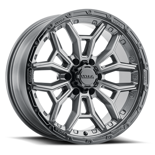 20x9 Ultra 126GN Warmonger 6 Gloss Anthracite W/ Black LipWheel 6x135 (-12mm)
