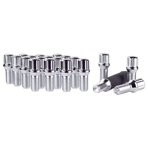 SPLINE LUG BOLT 14-1.25 27MM CHR BULK