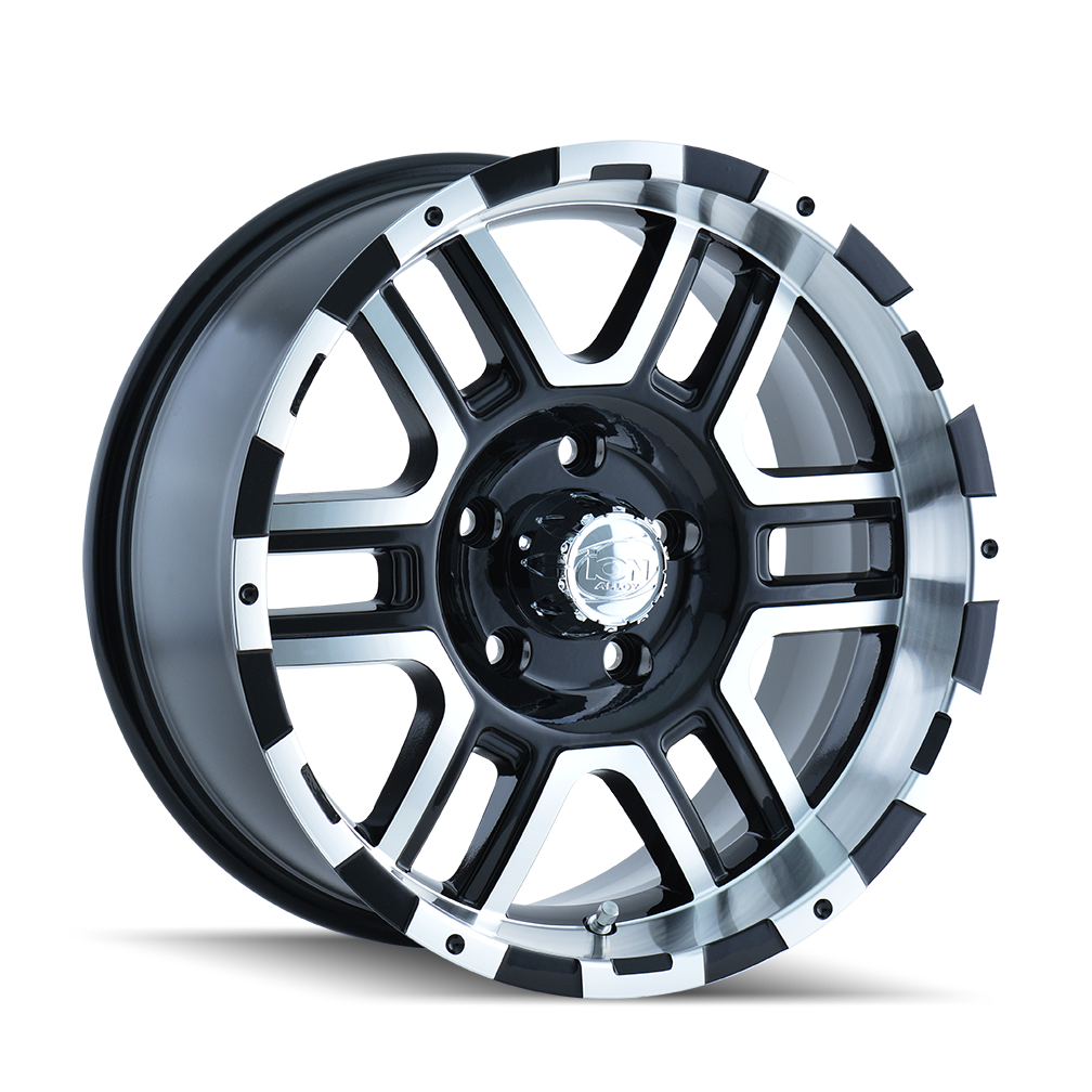 17x8 Ion 179 Black/Machined Wheel 8x6.5 (10mm)