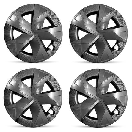 17x2 Road Roady RRW-61024 Charcoal Plastic Covercaps Set of 4