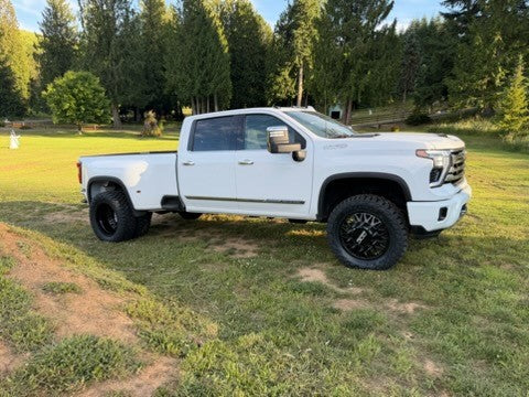 24x8.25 DDC The Mesh Black Milled 11-UP GM FORGED DUALLY Wheels 8x210 Set of 6