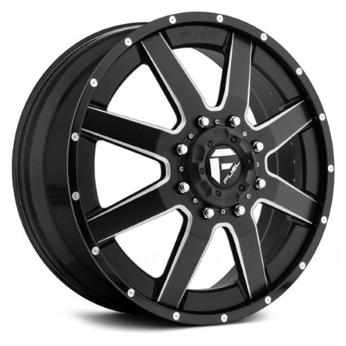 24x16 Fuel D262 Maverick Gloss Black & Milled Wheel 8x170 (-100mm)