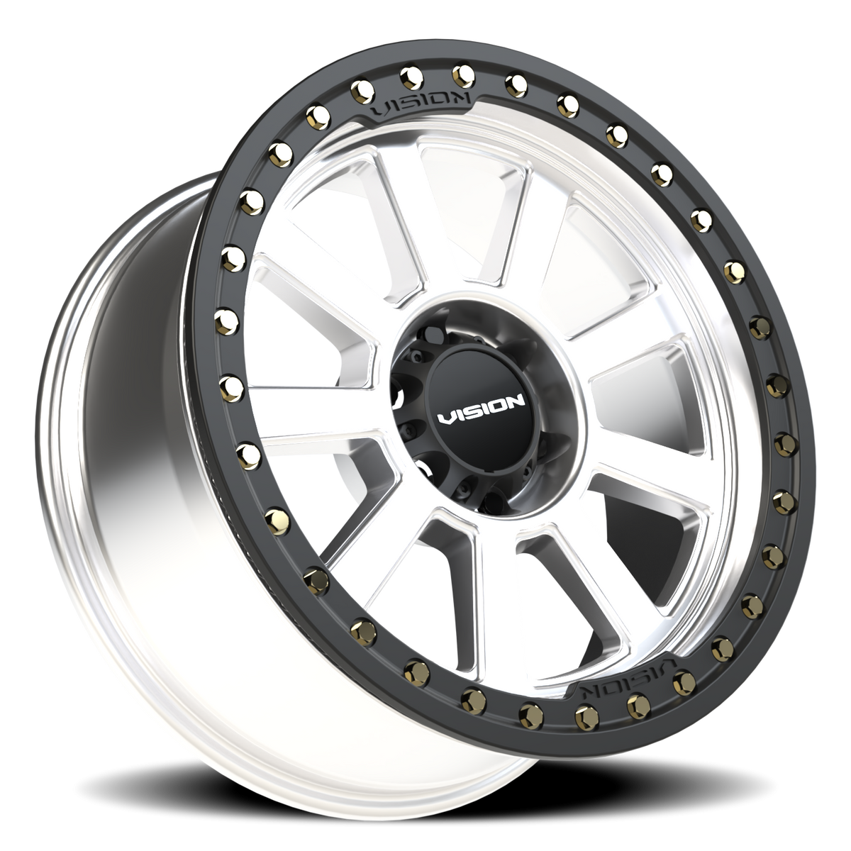20x9 Vision 350BL Ojos Machined BEADLOCK Wheel 6x5.5 (-14mm)