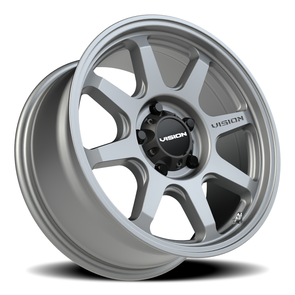 17x8.5 Vision 351 Flow Satin Grey Wheel 5x5 (10mm)