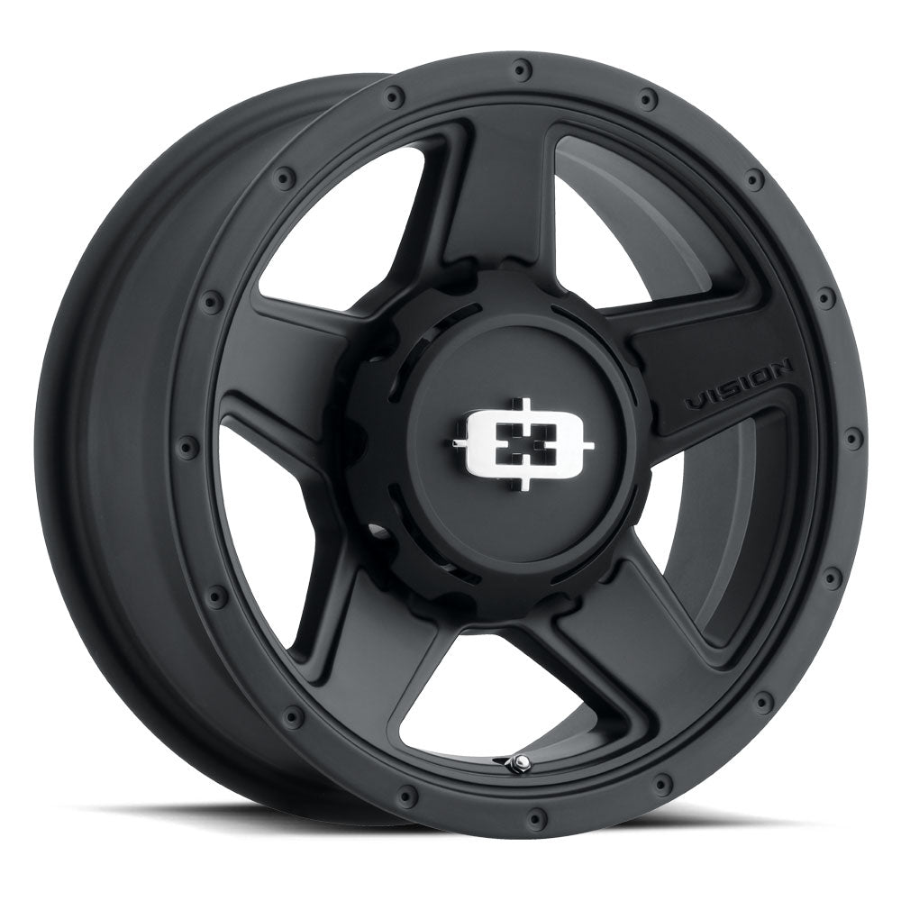 16x6 Vision Off-Road 390 Empire Satin Black Wheel 8x6.5 (0mm)