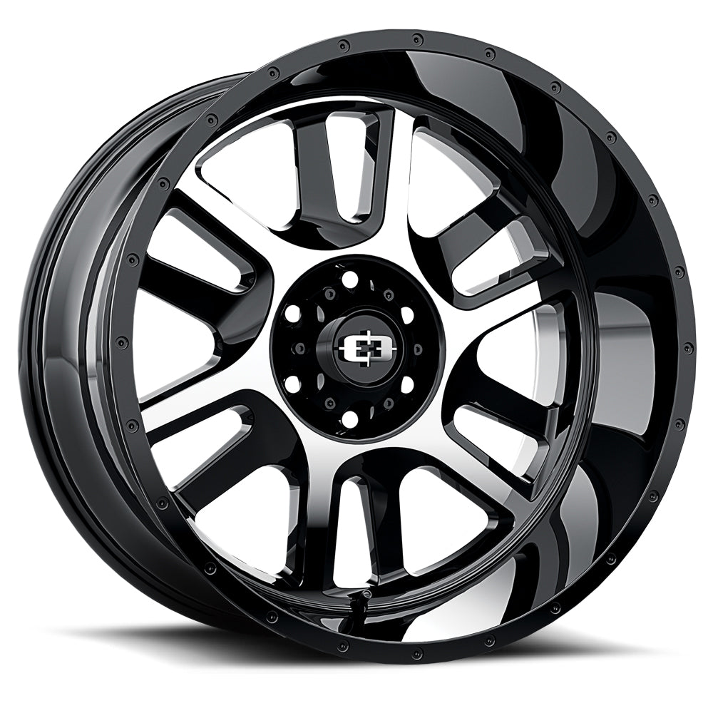 18x9 Vision Off-Road 419 Split Black Machined Wheel 5x4.5 (18mm)
