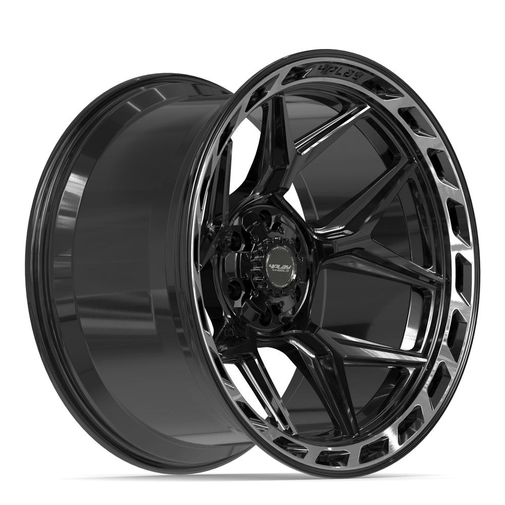 22x12 4PLAY 4P55 Gloss Black Brushed Face Wheel 6x135/6x5.5 (-44mm)