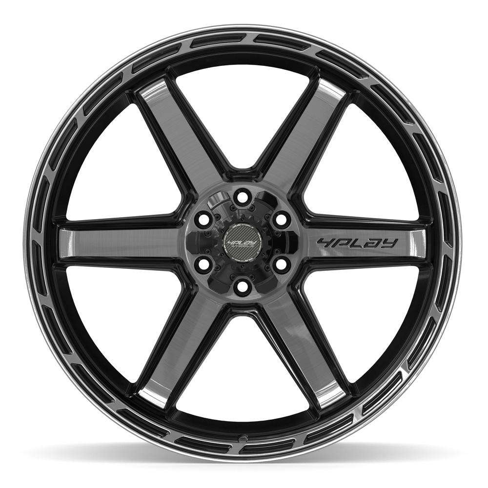 24x12 4PLAY 4P63 Gloss Black Brushed Face Wheel 6x135/6x5.5 (-44mm)