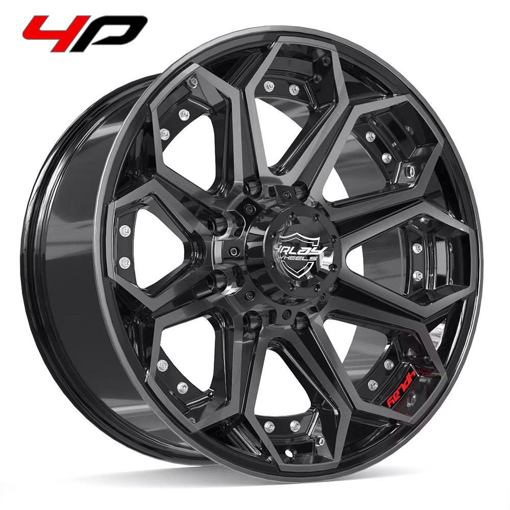 20x9 4PLAY 4P80R Brushed Black Wheel 8x180 (0mm)