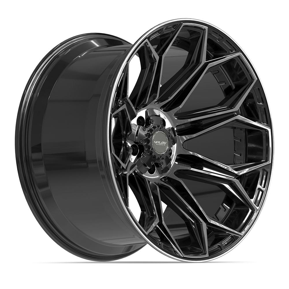22x12 4PLAY 4P83 Gloss Black Brushed Face Wheel 5x5/5x5.5 (-44mm)