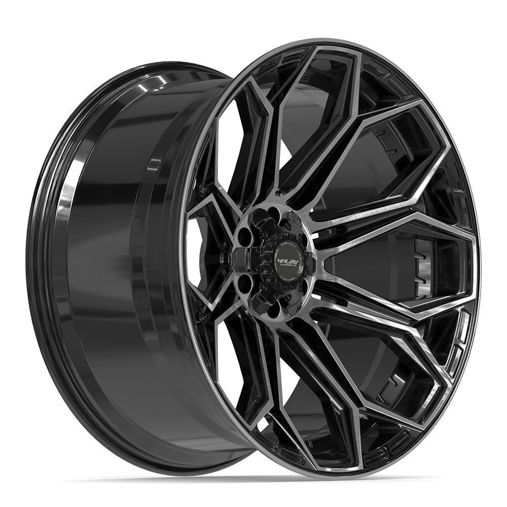 24x12 4PLAY 4P83 Gloss Black Brushed Face Wheel 6x135/6x5.5 (-44mm)