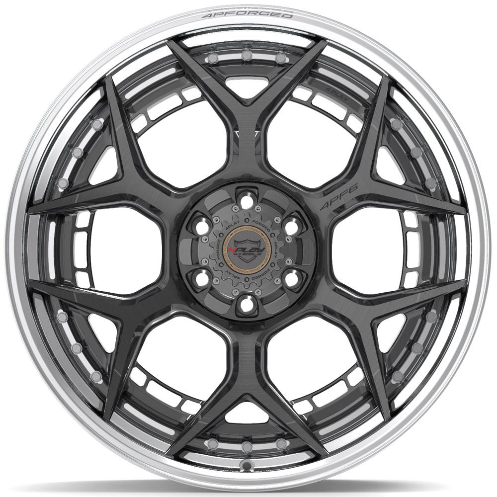 22x10 4PLAY 4PF6 Brushed Tinted Polished Barrel Wheel 6x135/6x5.5 (-18mm)