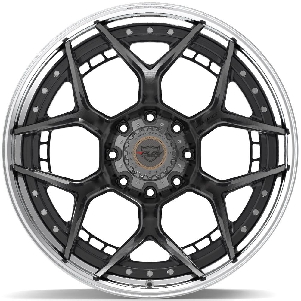 24x14 4PLAY 4PF6 Brushed Tinted Polished Barrel Wheel 8x170 (-76mm)