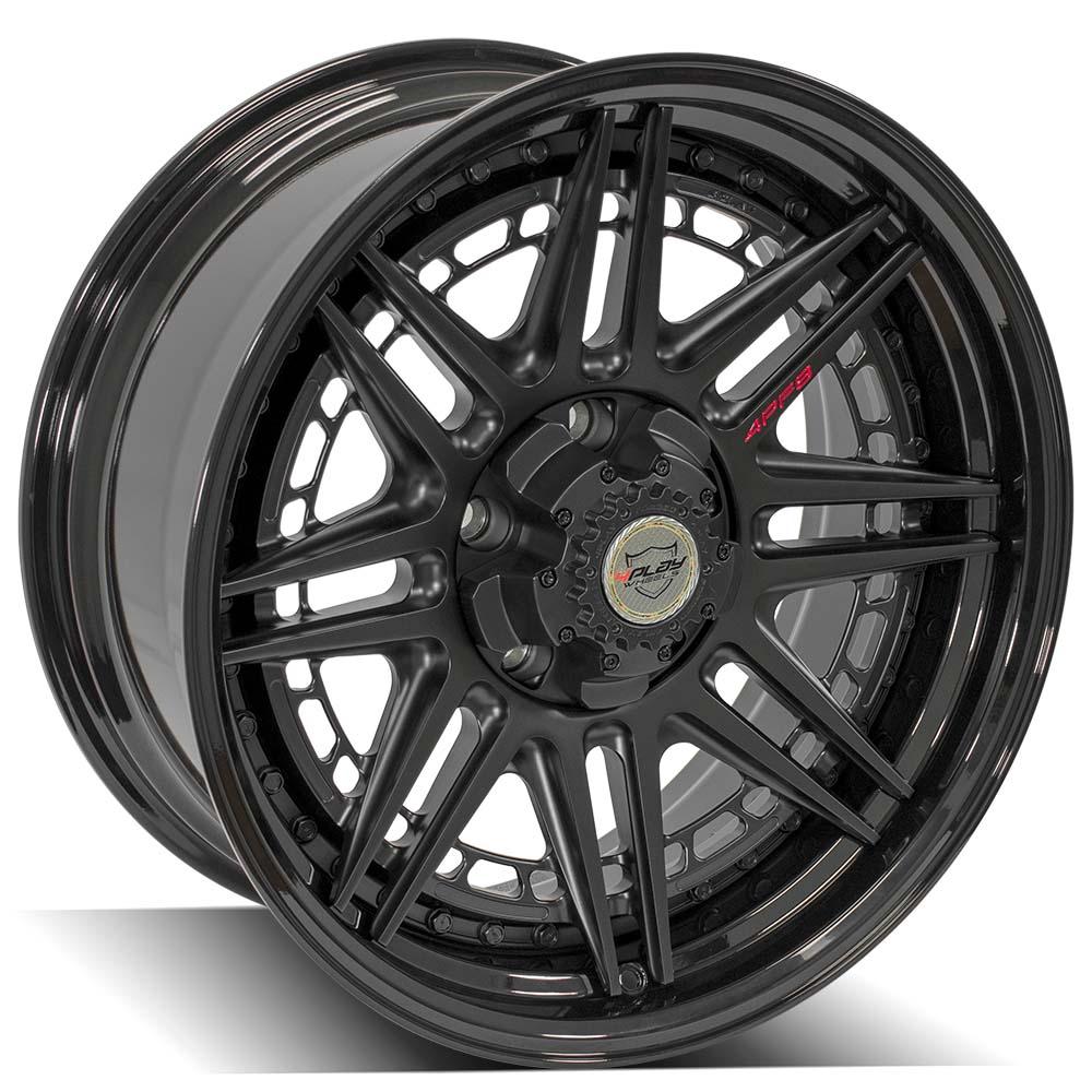 20x9 4PLAY 4PF8 Matte Black Center w/ Gloss Black Barrel Wheel 5x5/5x5.5 (0mm)