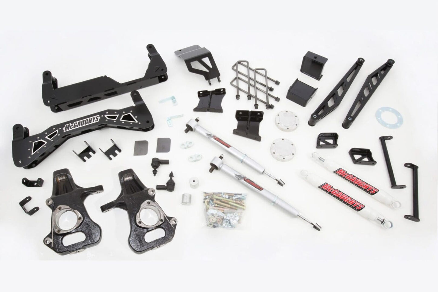 McGaughys 7-9 Inch Premium Lift Kit S/S Black 2007-2013 Silverado/Sierra 1500 4WD