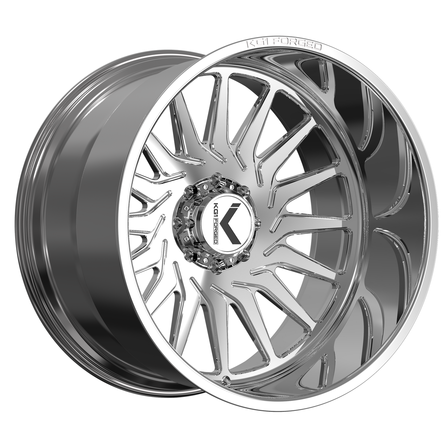 22x12 KG1 Forged KC057 Torsion Polished LEFT DIRECTIONAL Wheel 8x6.5 (-44mm)