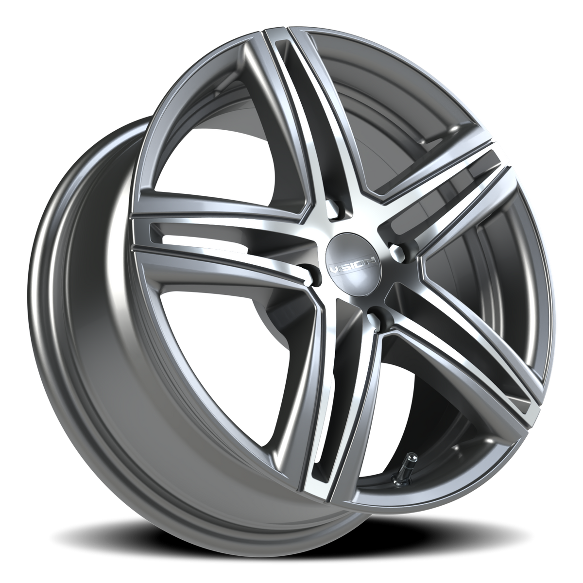 15x6.5 Vision 640 Nitrous Gunmetal Machined Face Wheel 4x100 (38mm)