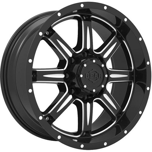 20x9 Gear Off Road 726BM Big Block Blk Mill Wheel 6x135/6x5.5 (18mm)