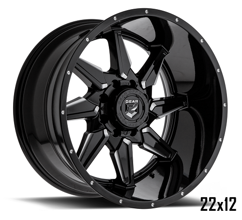 22x12 Gear Off Road 751BM Wrath Gloss Black Wheel 6x135/6x5.5 (-44mm)