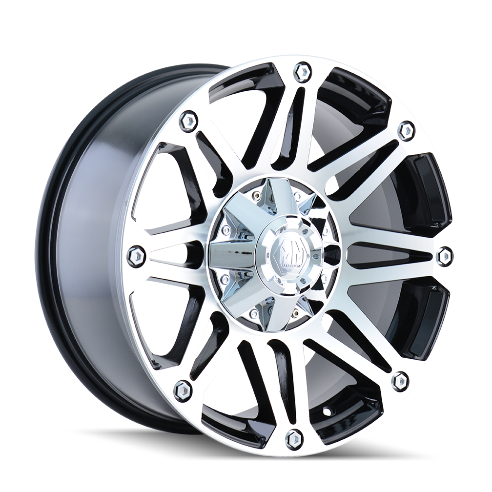 17x8 Mayhem RIOT Black/Machined Face Wheel 5x5 (10mm)