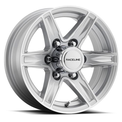 15x5 Raceline 810S Stylus Trailer Silver W/Machined Wheel 6x5.5 (0mm)
