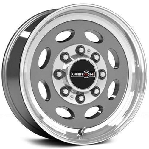 19.5x7.5 Vision HD 81 Heavy Hauler Gunmetal Machine Wheel 8x170 (0mm)
