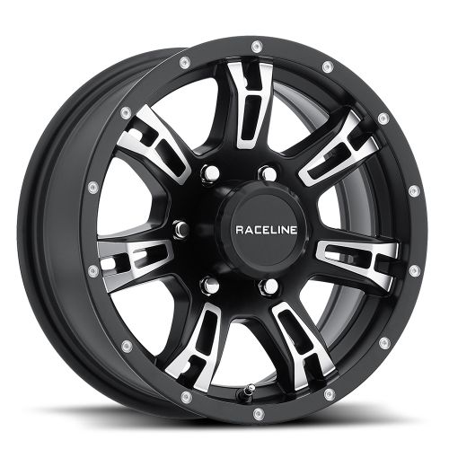 16x5 Raceline 840 Arsenal Trailer Black Machined Wheel 8x6.5 (0mm)