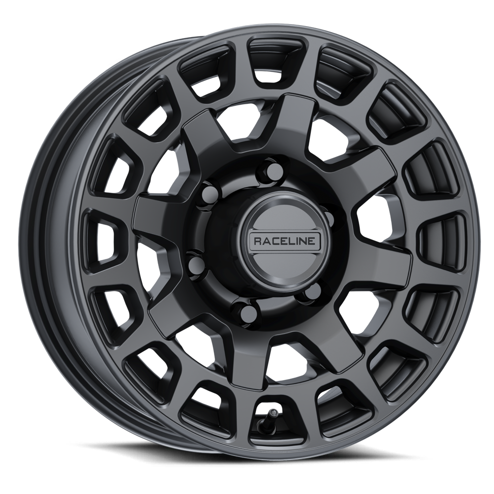 15x5 Raceline 873B Backcountry Trailer Satin Black Wheel 5x4.5 (0mm)