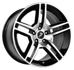 18x9 Performance Replicas 101MB Gloss Black Mach Spokes & Lip Wheel 5x4.5 (30mm)