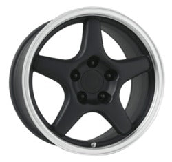 17x9.5 Performance Replicas 103B Gloss Black/Machined Lip Wheel 5x4.75 (56mm)