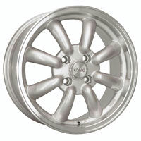 15x7 Konig 35S Rewind Silver W/Machined Lip Wheel 4x100 (40mm)