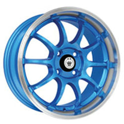 15x7 Konig 26BL Lightning Blue W/Machined Lip Wheel 4x100 (38mm)