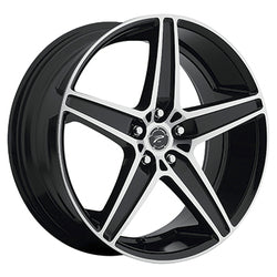 16x7 Platinum 418U Wraith Gloss Black W/Diamond Cut Wheel 5x4.5 (40mm)