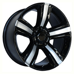 20x9 Performance Replicas 155BS Gloss Black/Silver Wheel 5x5.5 (18mm)