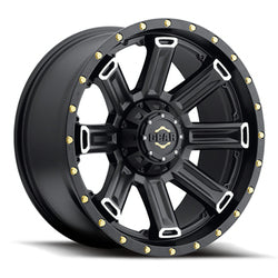 18x9 Gear Off Road 738MB Switchback Blk Mach Wheel 6x135/6x5.5 (18mm)