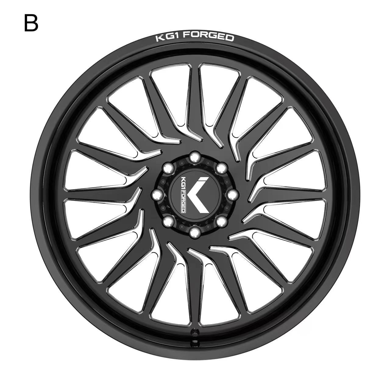 20x12 KG1 Forged KC057 Torsion Black RIGHT DIRECTIONAL Wheel 6x5.5 (-44mm)