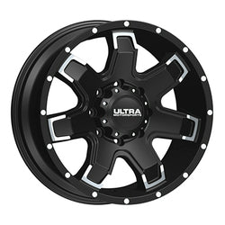 20x9 Ultra 209BK Bent 7 Gloss Black Milled Wheel 8x6.5 (18mm)
