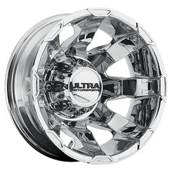 17x6.5 Ultra 025C Phantom Dually Chrome Wheel 8x6.5 (-140mm)