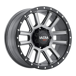 18x9 Ultra 107GN X107 Xtreme Graphite W/Blk Lip Wheel 8x180 (12mm)