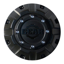 CAP-8C-M14 G/A BLK COVERED-LUG CAP W/COGS FOR 5&6&8 LUG