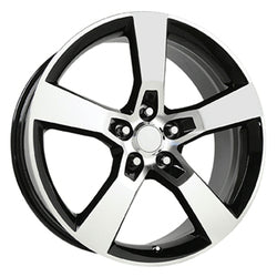 20x8 Performance Replicas 125B Gloss Black/Mach Face and Lip Wheel 5x120 (35mm)