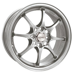 15x6.5 Konig 72S Helium Silver Wheel 4x100 (40mm)