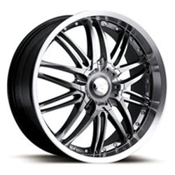15x7 Platinum 200HB Apex FWD Hyper Black Wheel 5x112/5x120 (20mm)