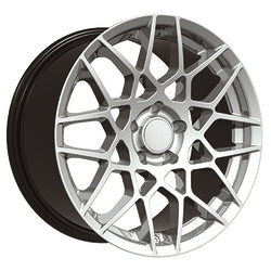 19x10 Performance Replicas PR178 Hyper Silver Wheel 5x4.5 (48mm)