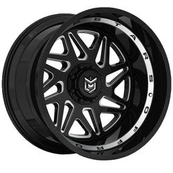 22x12 Dropstars 657BM Gloss Black Wheel 6x135/6x5.5 -44